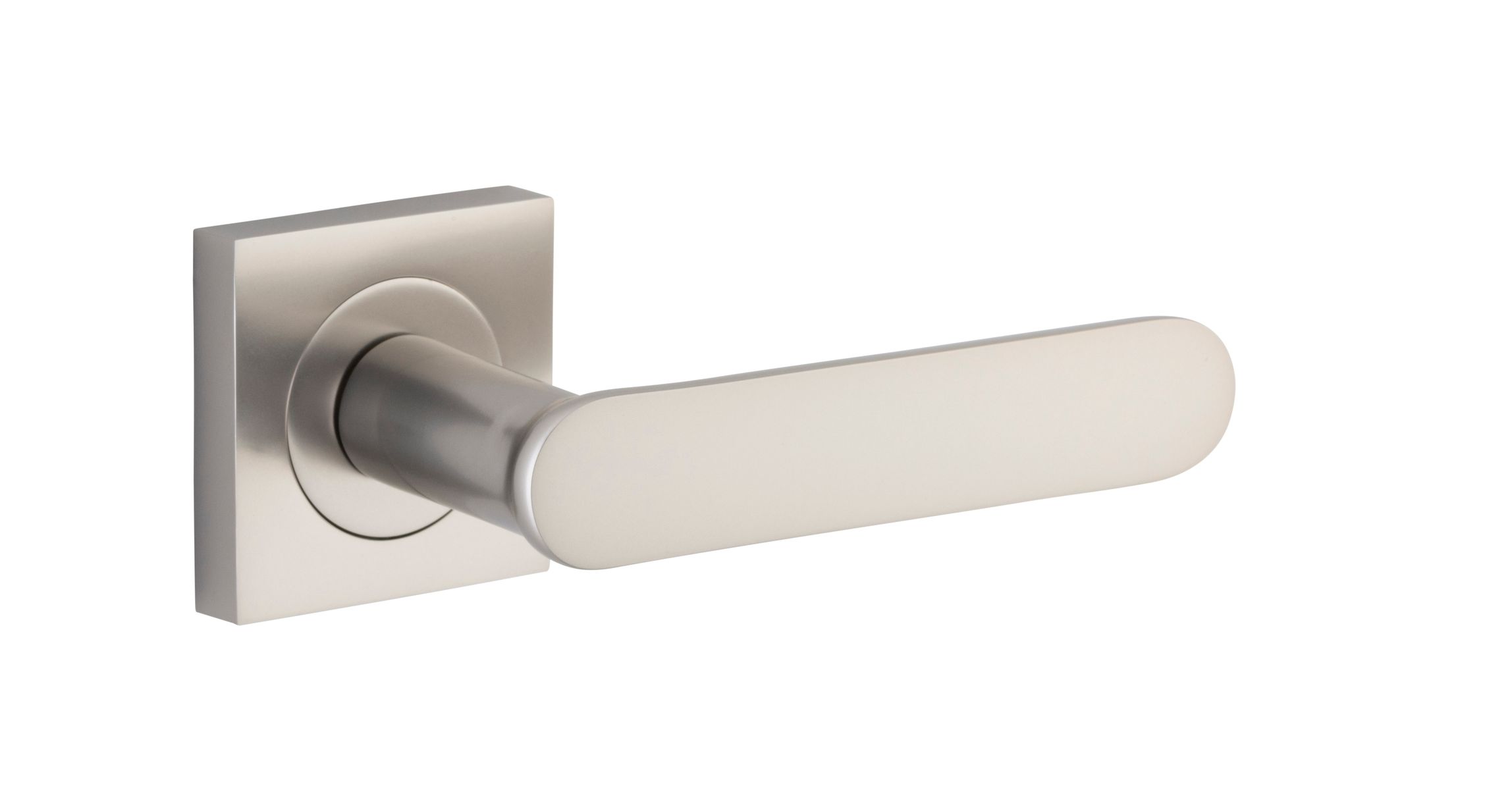 0409 - Bronte Lever - Square Rose - Satin Nickel - Passage