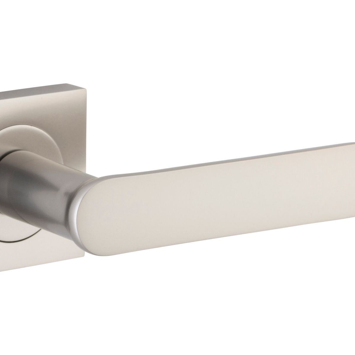 0409 - Bronte Lever - Square Rose - Satin Nickel - Passage