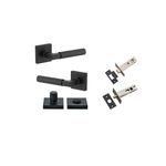 0413KPRIV60 - Berlin Lever - Square Rose Privacy Kit - Matt Black - Privacy