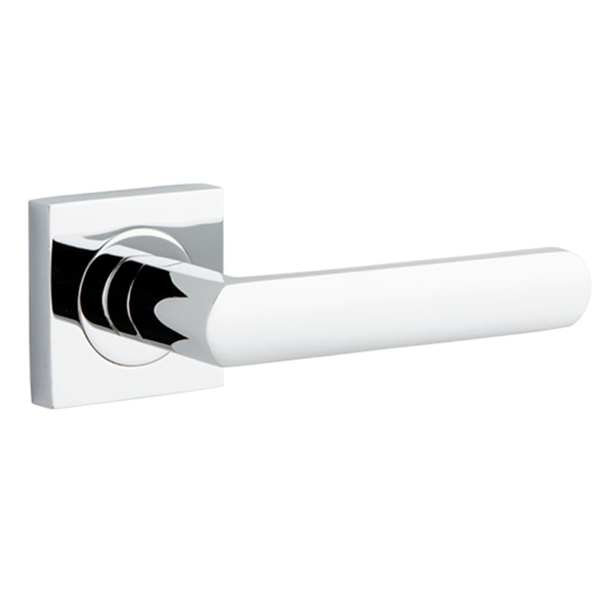 21184 - Osaka Lever - Square Rose - Polished Chrome - Passage