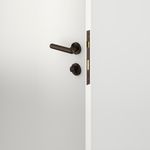 24002KENTR60KT - Puerto Lever - Round Rose Entrance Kit with Separate High Security Lock - Signature Brass - Entrance