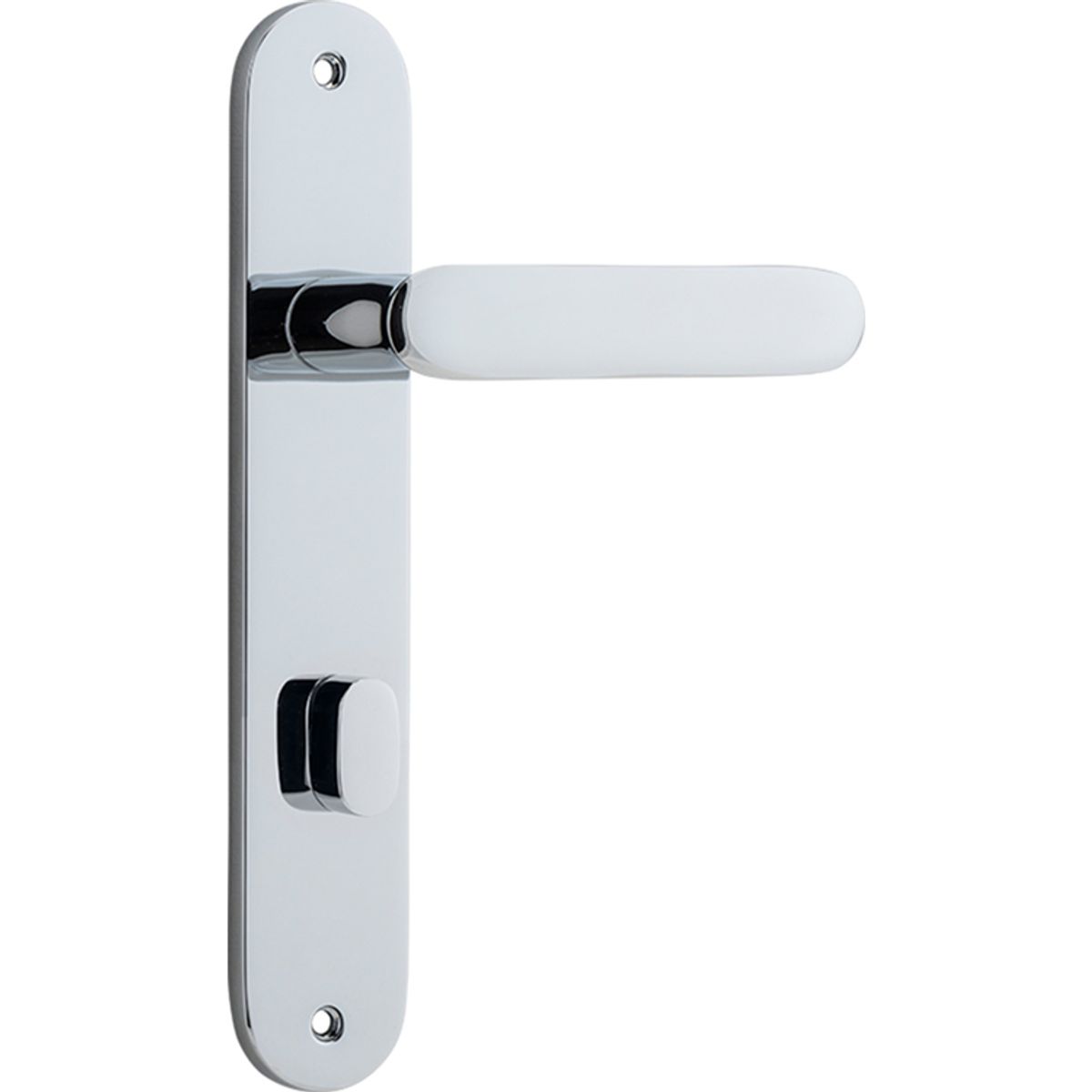 11764P85 - Bronte Lever - Oval Backplate - Polished Chrome - Privacy