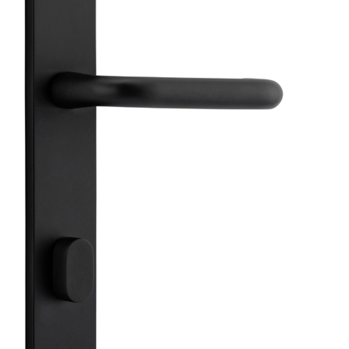 12844P85 - Oslo Lever - Rectangular Backplate - Matt Black - Privacy
