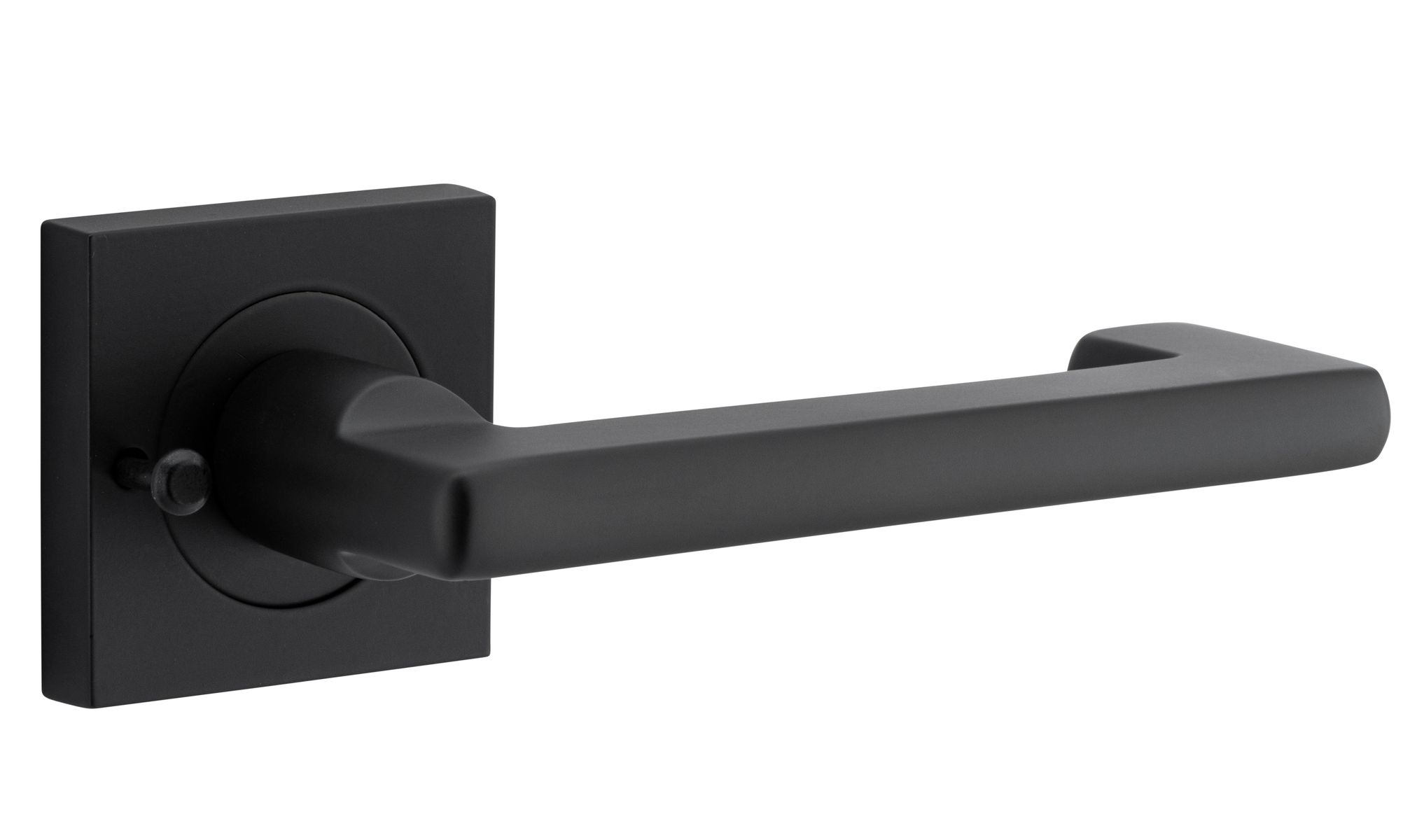 21173KIBPRIV60 - Baltimore Return Lever - Square Rose (Inbuilt Privacy) - Matt Black - Privacy