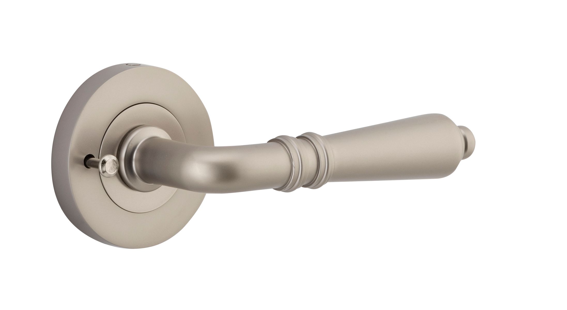 9209KIBPRIV60 - Sarlat Lever - Round Rose (Inbuilt Privacy) - Satin Nickel - Privacy