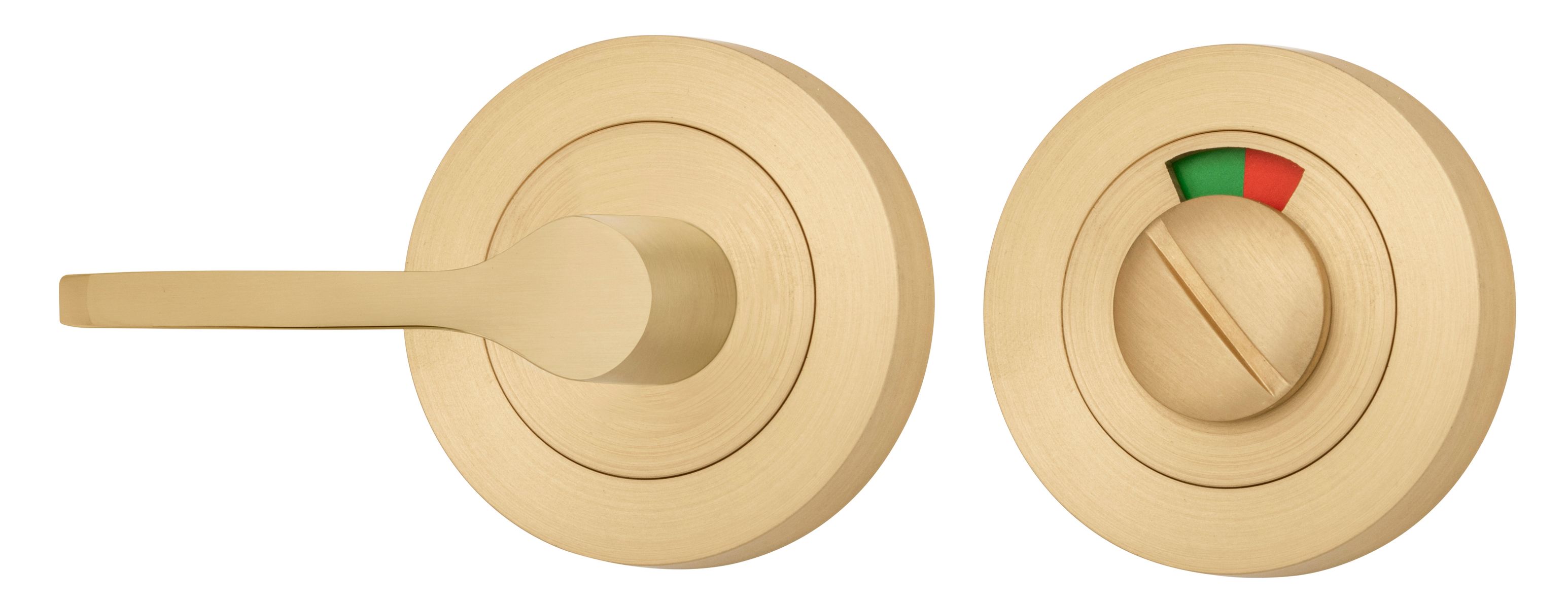 21715 - Accessibility Privacy Turn with Indicator - Round - Brushed Brass