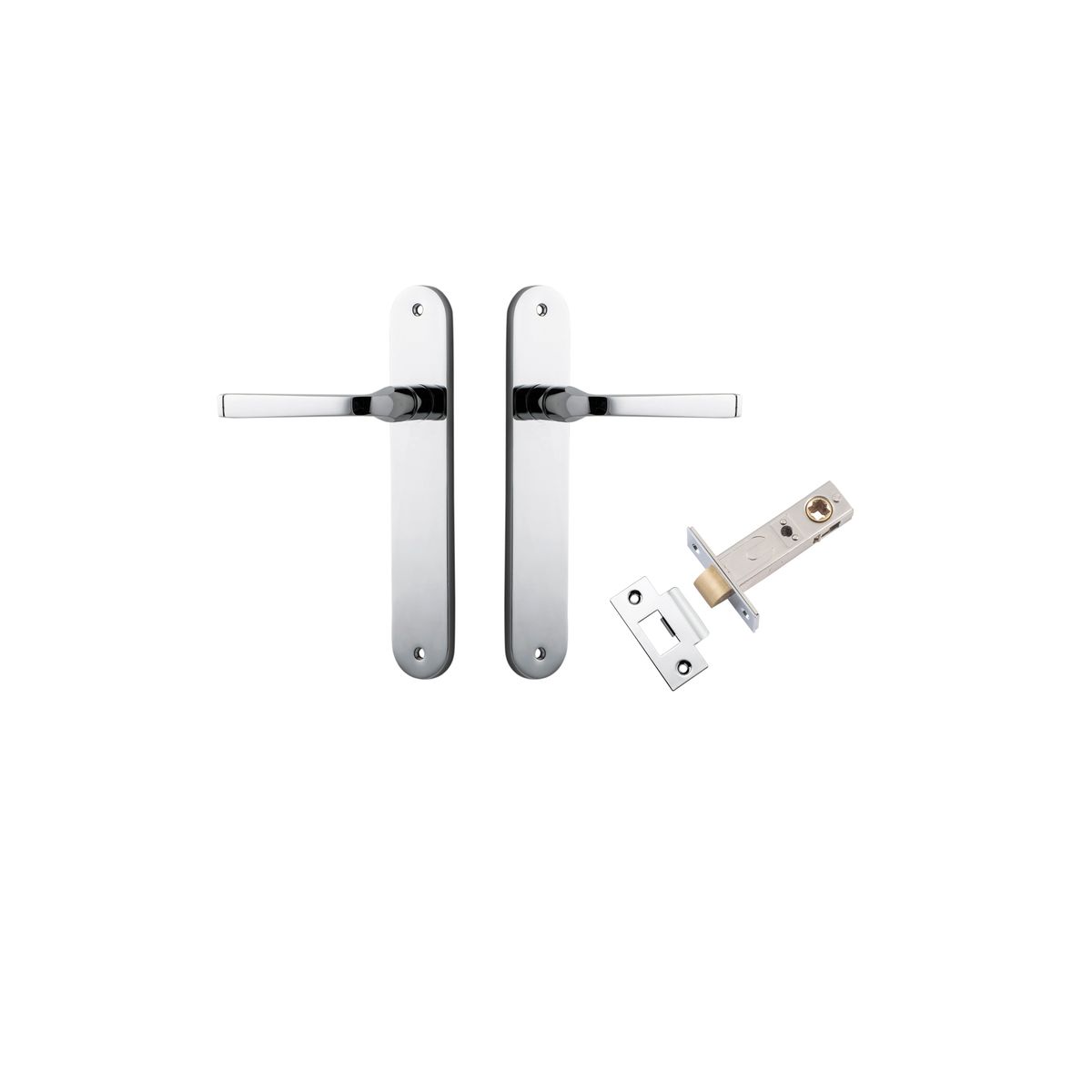 11732KPASS60 - Annecy Lever - Oval Backplate Passage Kit - Polished Chrome - Passage