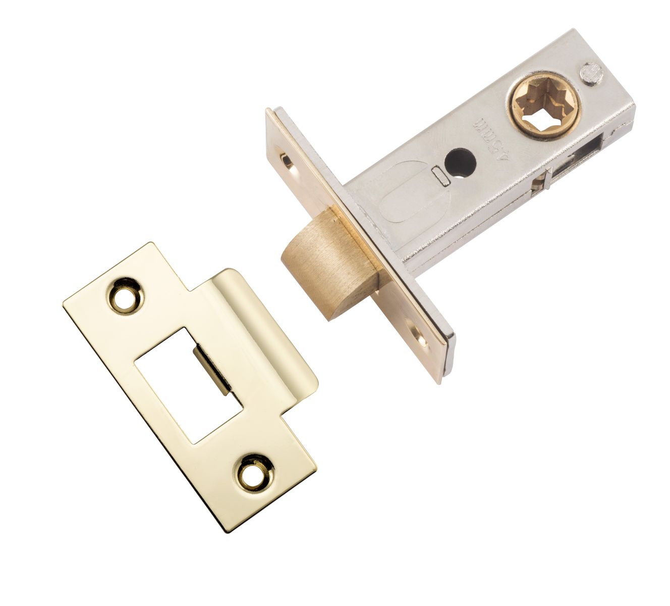 21450 - Split Cam Tube Latch - 45mm Backset - Polished Brass
