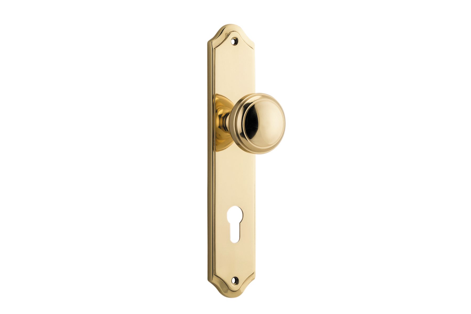 10326E85 - Paddington Knob - Shouldered Backplate - Polished Brass - Entrance