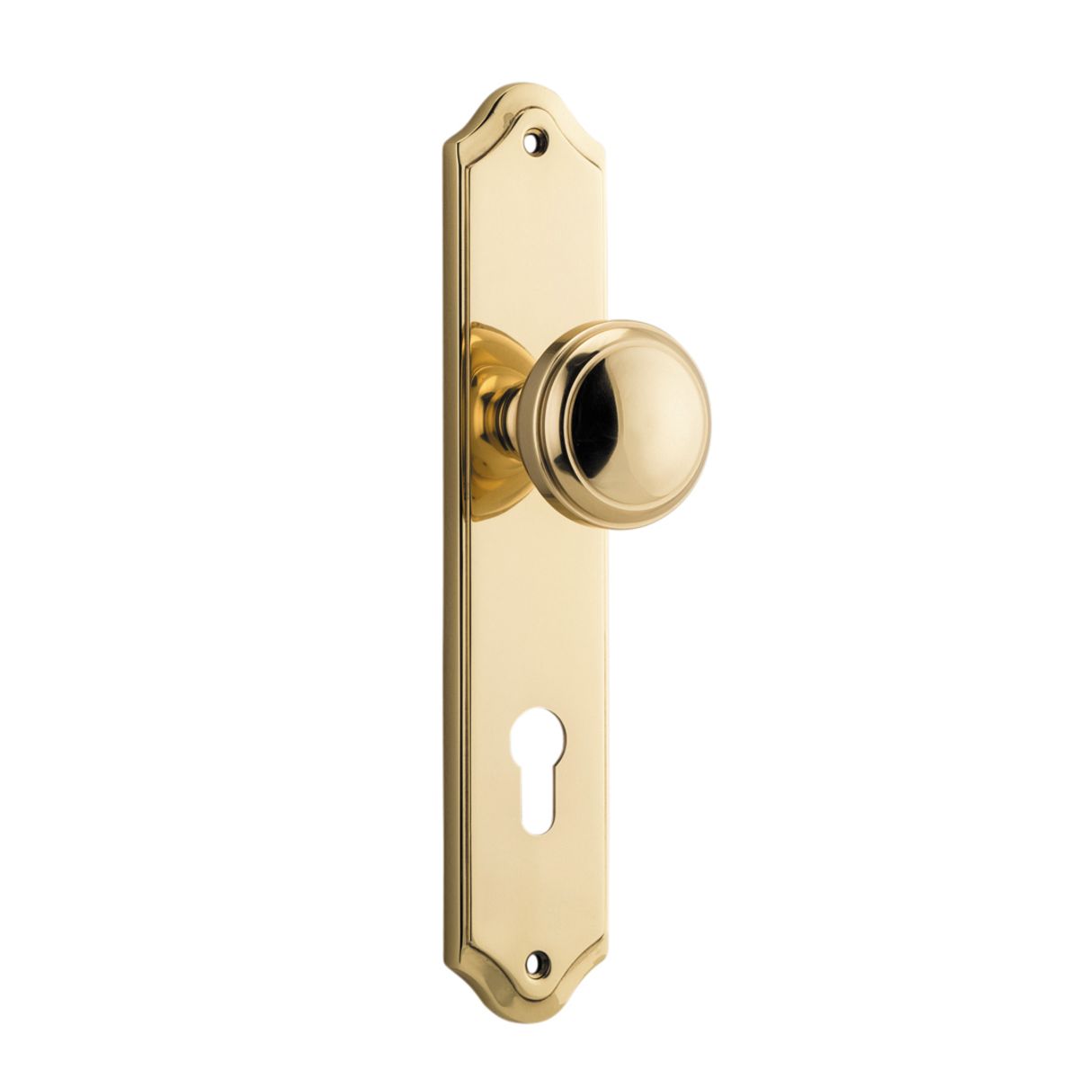 10326E85 - Paddington Knob - Shouldered Backplate - Polished Brass - Entrance