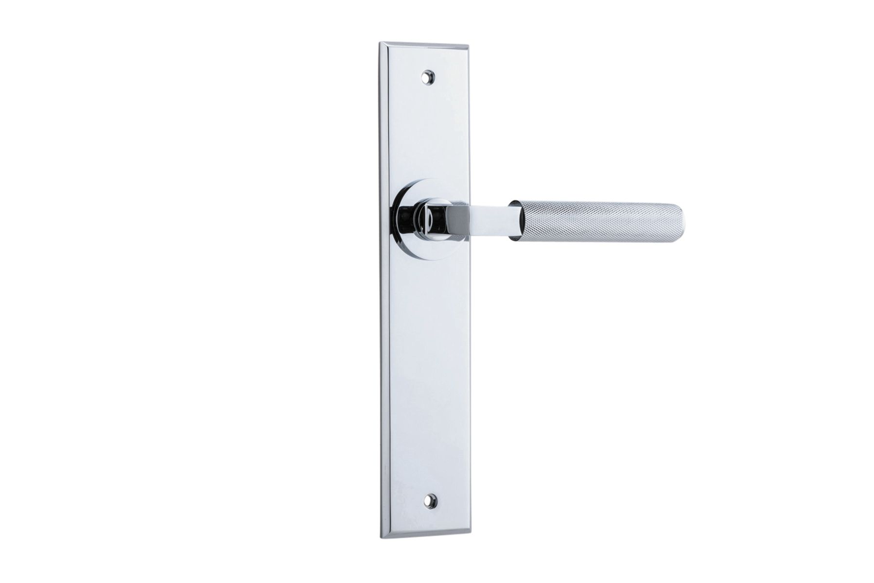 11796 - Brunswick Lever - Chamfered Backplate - Polished Chrome - Passage