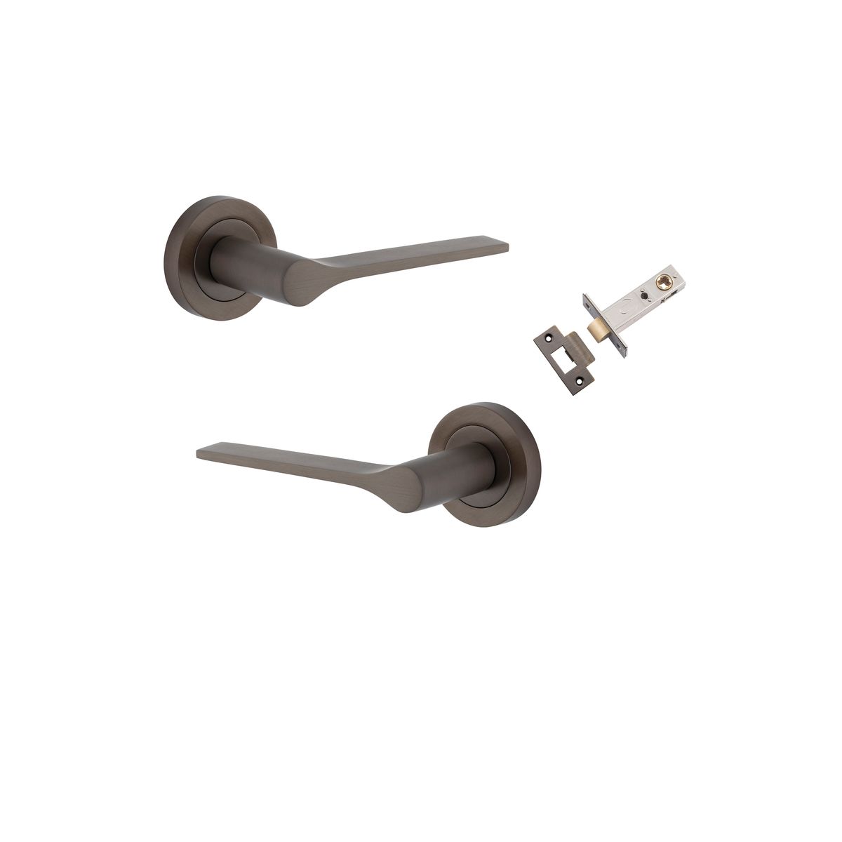 0361KPASS60 - Como Lever - Round Rose Passage Kit - Signature Brass - Passage