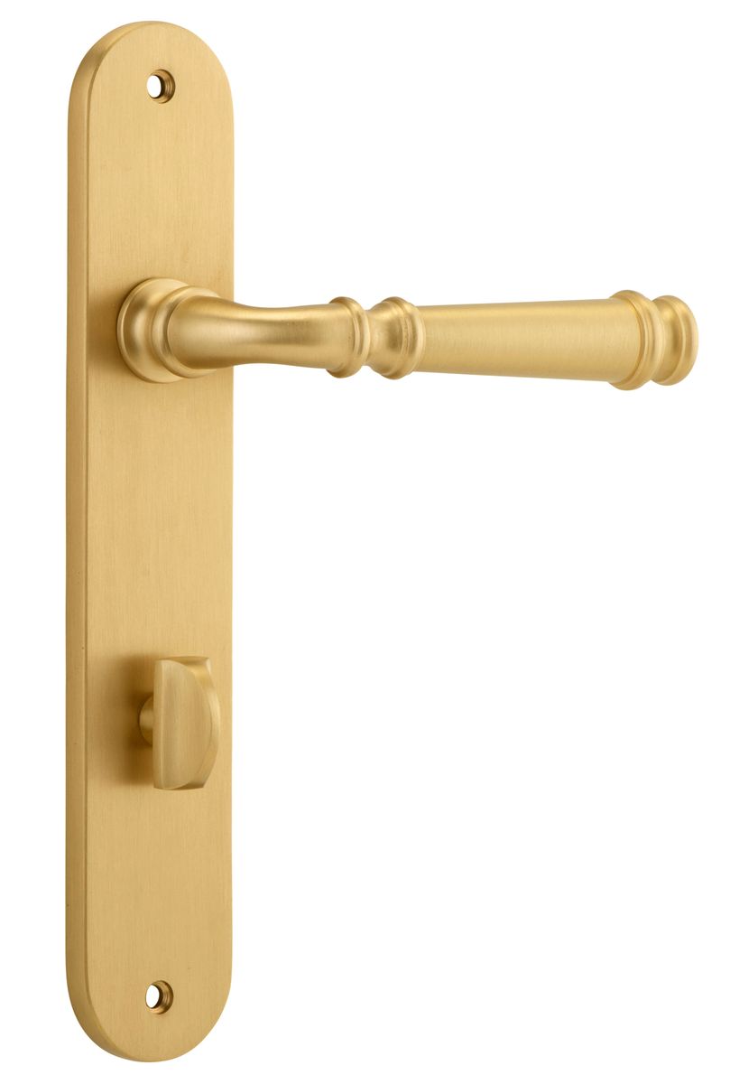 13230P85 - Verona Lever - Oval Backplate - Brushed Brass - Privacy