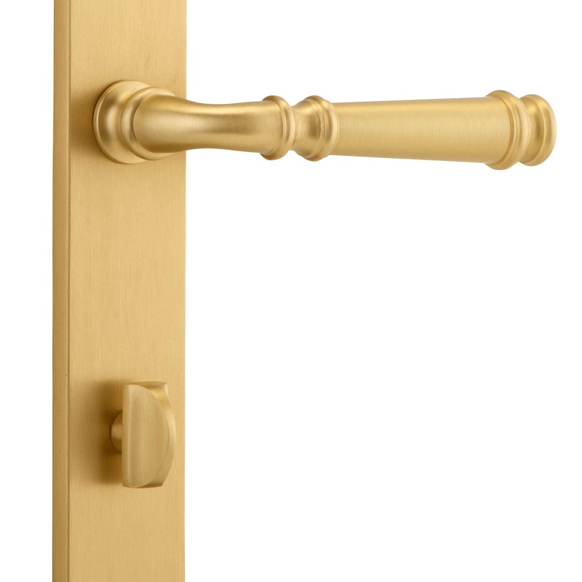 13230P85 - Verona Lever - Oval Backplate - Brushed Brass - Privacy