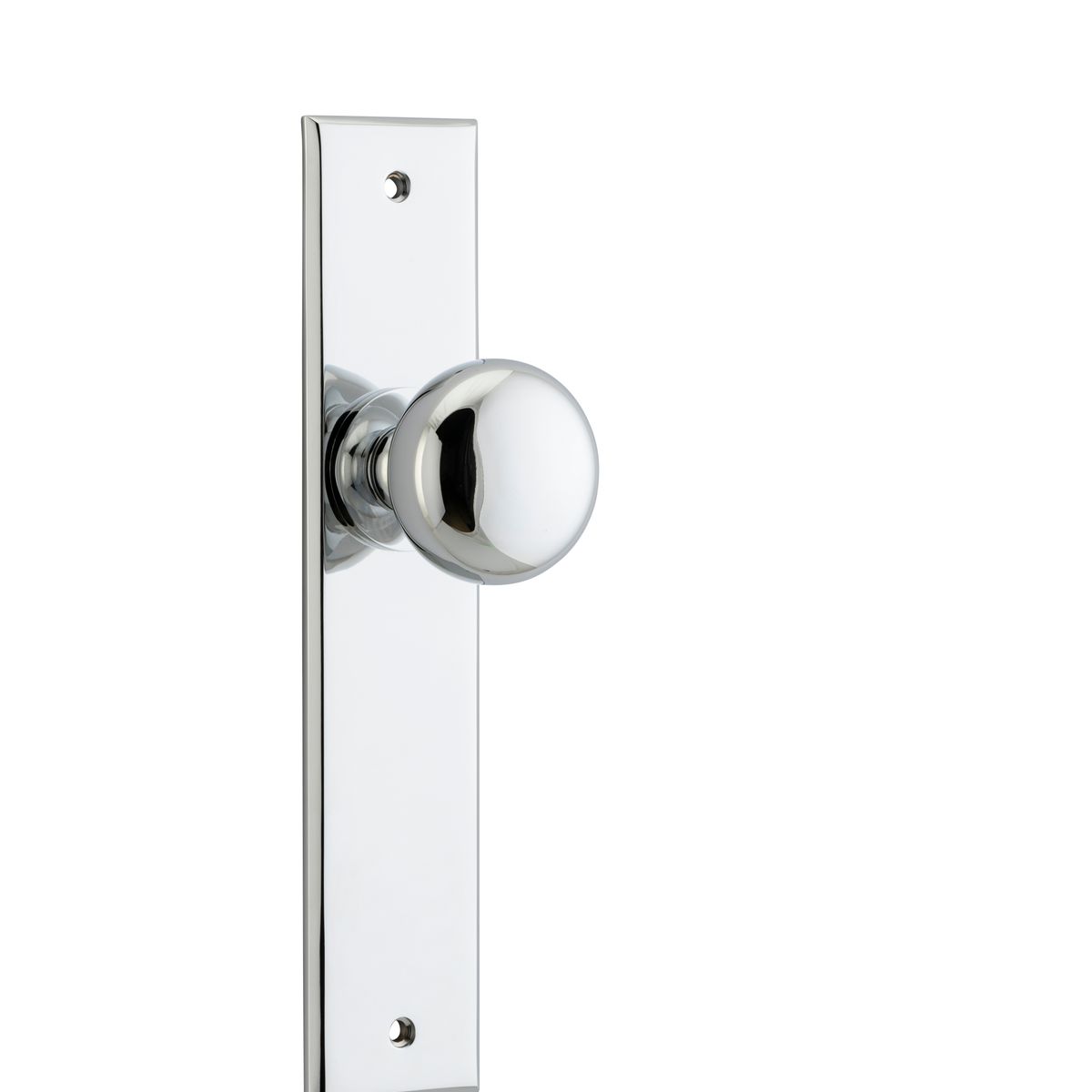 11946 - Cambridge Knob - Chamfered Backplate - Polished Chrome - Passage