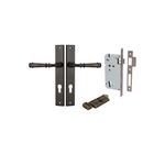 10706KENTR60KT - Verona Lever - Rectangular Backplate Entrance Kit with High Security Lock - Signature Brass - Entrance