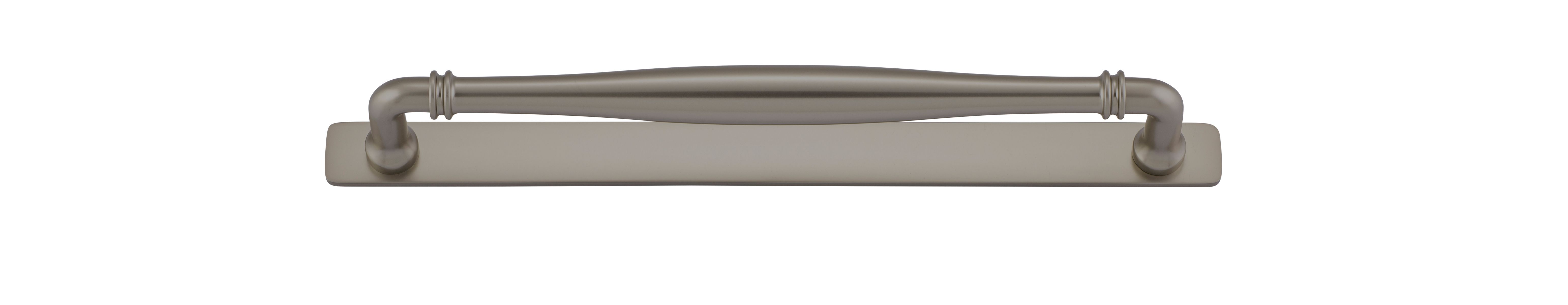 16938B - Sarlat Cabinet Pull with Backplate - CTC256mm - Graphite PVD