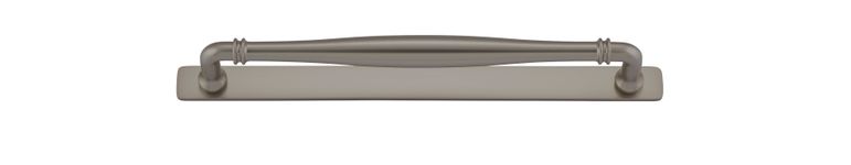 16938B - Sarlat Cabinet Pull with Backplate - CTC256mm - Graphite PVD