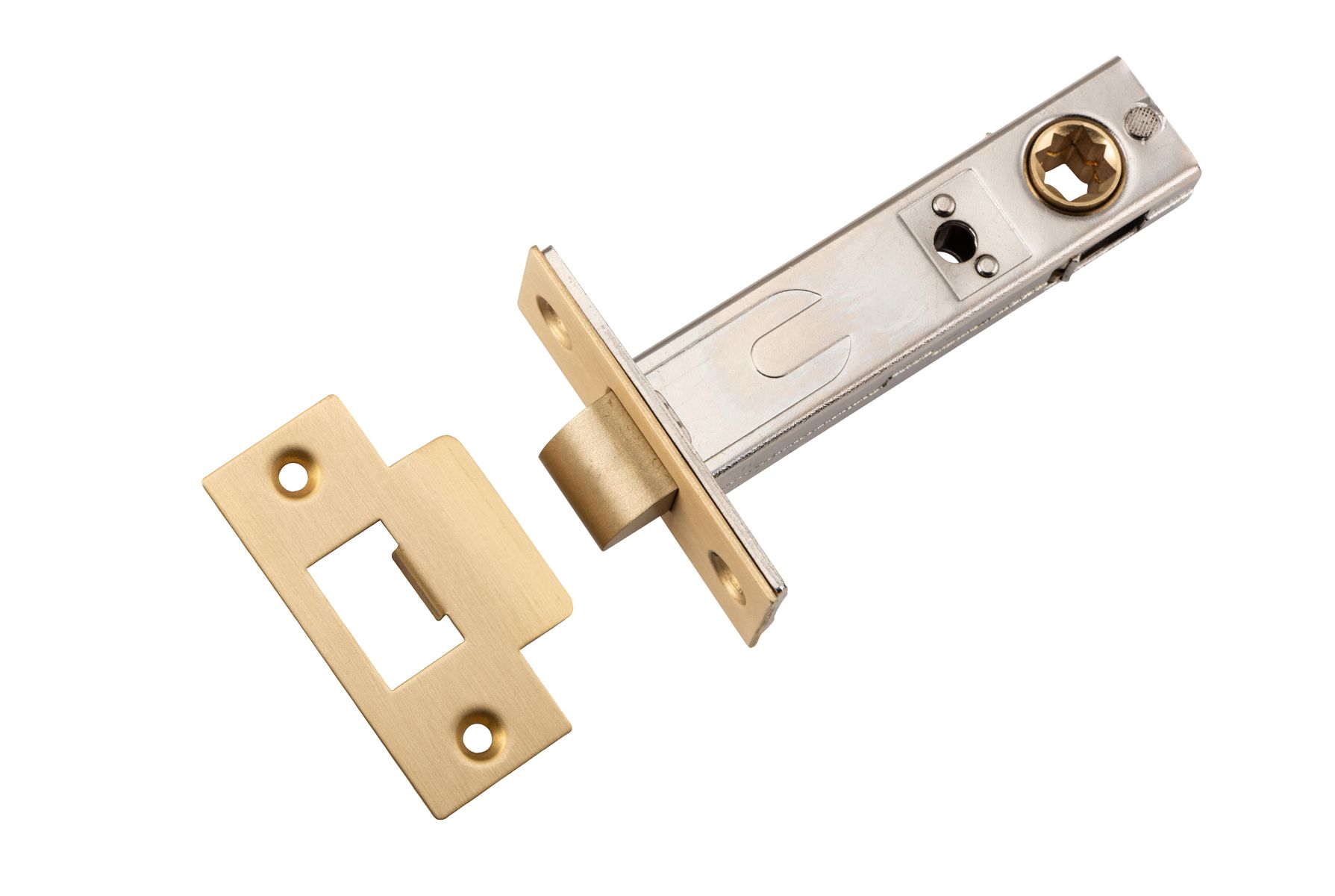 21470 - Split Cam Tube Latch - 70mm Backset - Brushed Brass