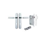 11766KENTR60KT - Berlin Lever - Oval Backplate Entrance Kit with High Security Lock - Polished Chrome - Entrance