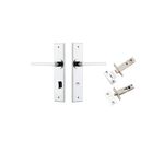 11782KPRIV60 - Baltimore Lever - Chamfered Backplate Privacy Kit with Privacy Turn - Polished Chrome - Privacy