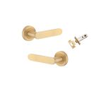 0452KPASS60 - Bronte Lever - Round Rose Passage Kit - Brushed Brass - Passage