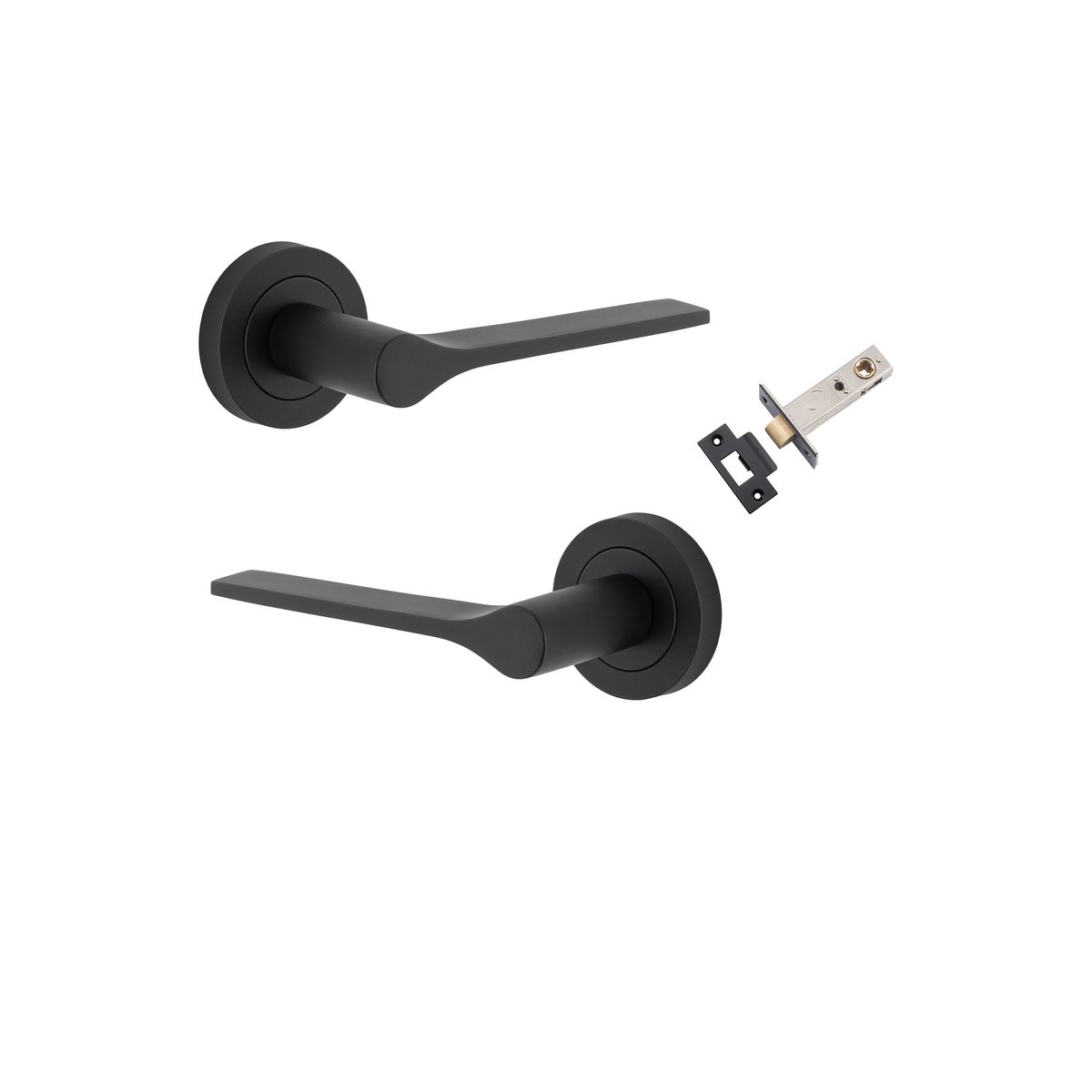 0363KPASS60 - Como Lever - Round Rose Passage Kit - Matt Black - Passage