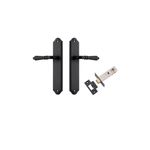 12712KPASS60 - Sarlat Lever - Shouldered Backplate Passage Kit - Matt Black - Passage