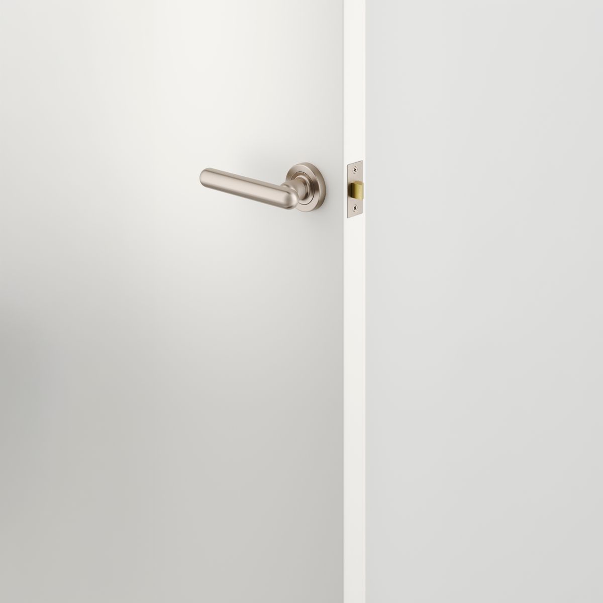 24005KPASS60 - Puerto Lever - Round Rose Passage Kit - Satin Nickel - Passage