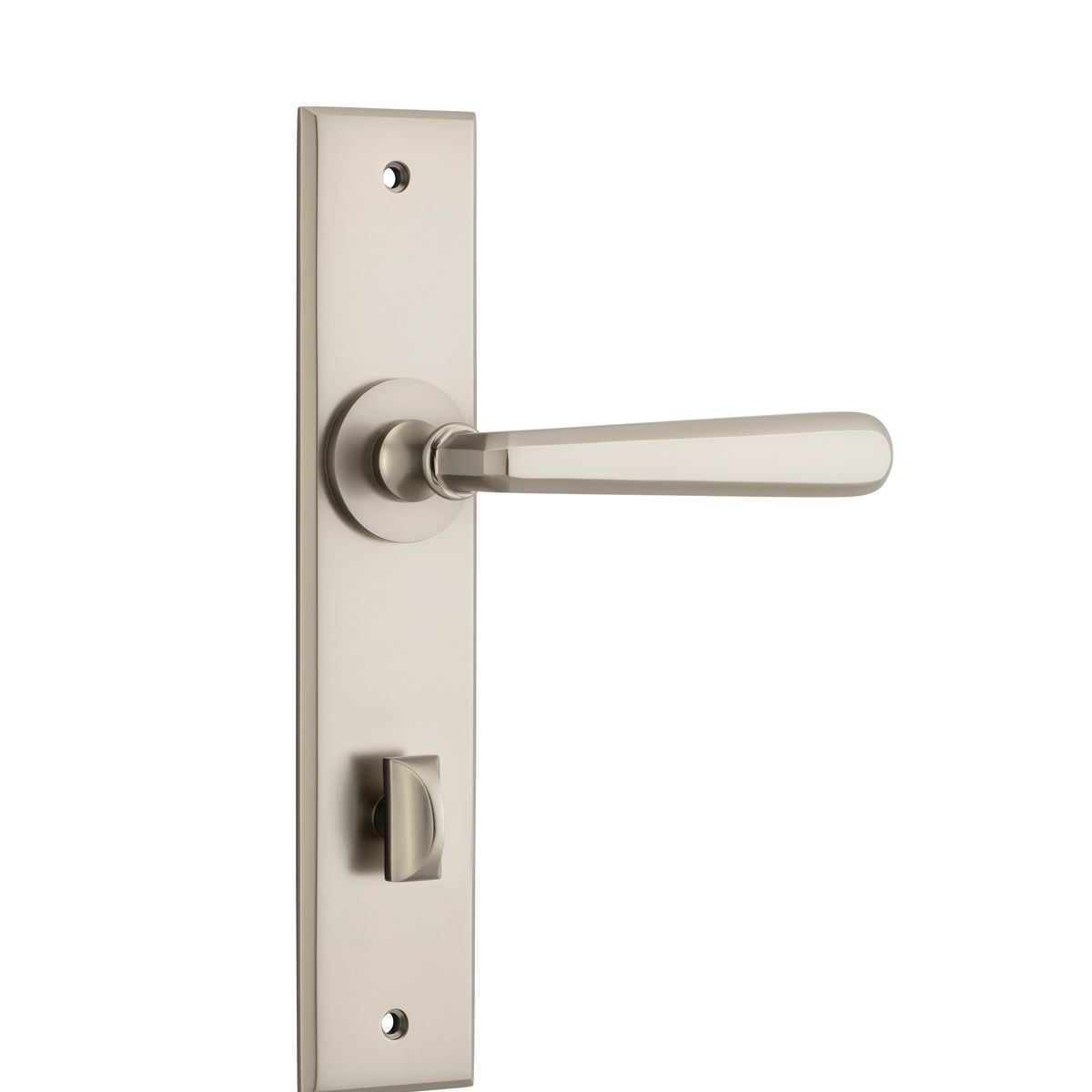 14880P85 - Copenhagen Lever - Chamfered Backplate - Satin Nickel - Privacy