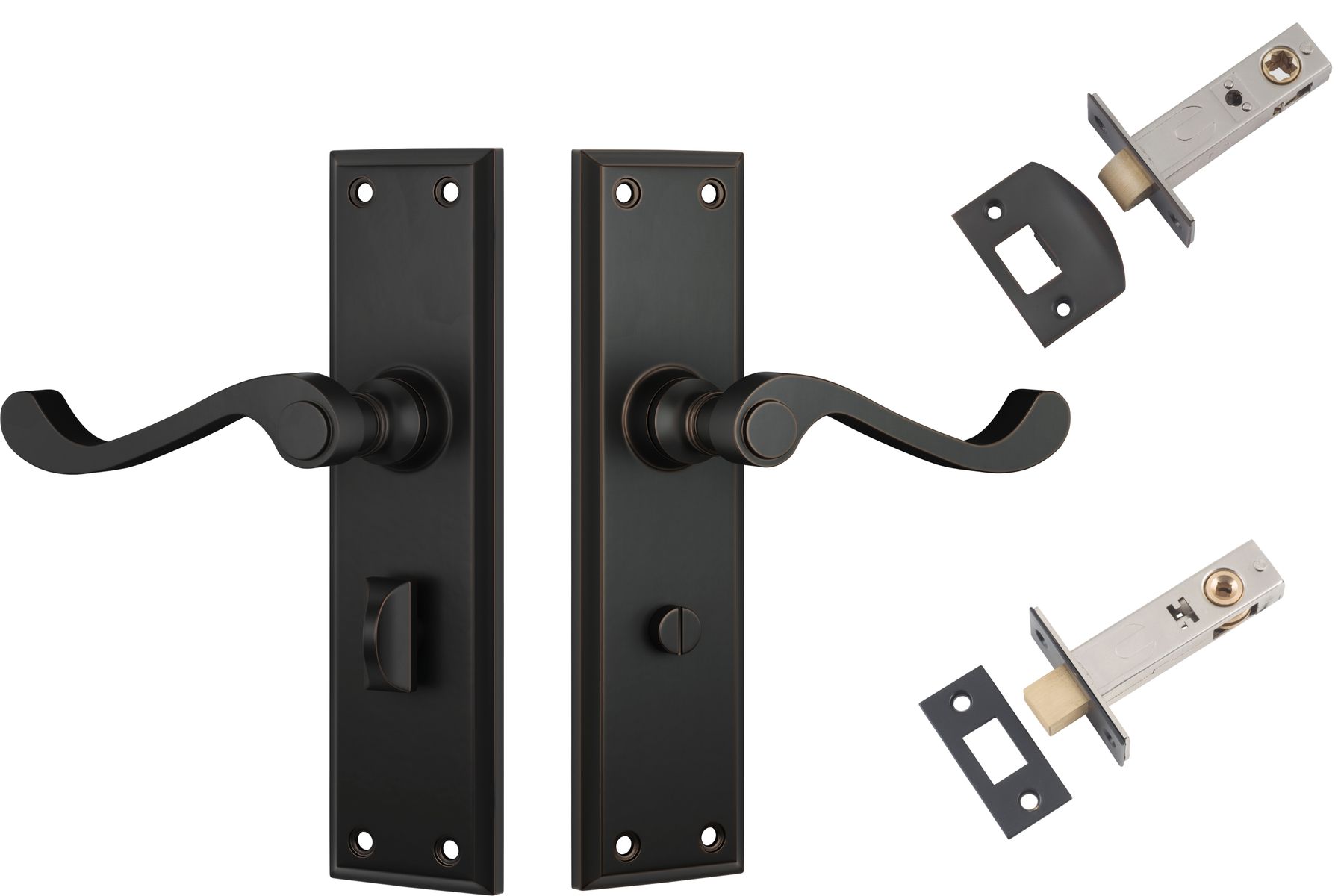 Milton Lever - Long Backplate Privacy Set