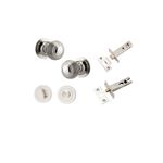 0228KPRIV60 - Guildford Knob - Round Rose Privacy Kit with Separate Privacy Turn - Polished Nickel - Privacy