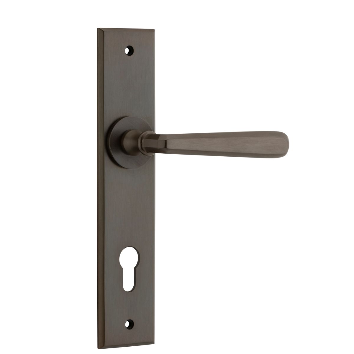 10880E85 - Copenhagen Lever - Chamfered Backplate - Signature Brass - Entrance