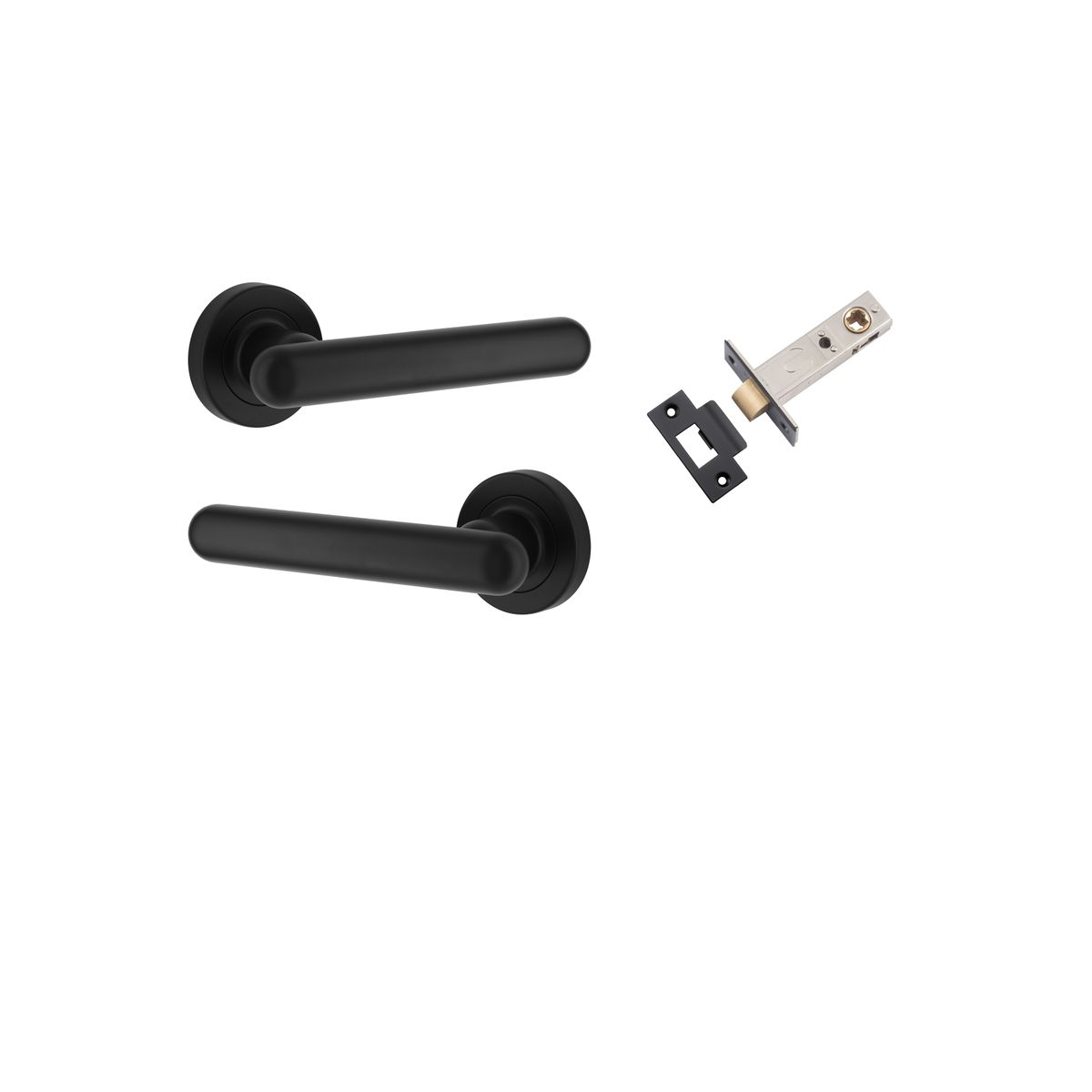 24003KPASS60 - Puerto Lever - Round Rose Passage Kit - Matt Black - Passage