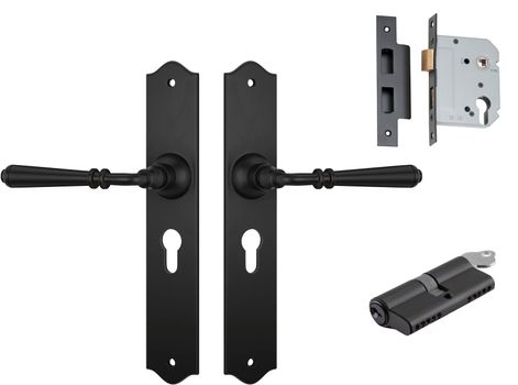 Reims Lever - Long Backplate Entrance Set with High Security Lock