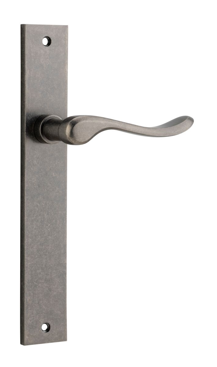 13920 - Stirling Lever - Rectangular Backplate - Distressed Nickel - Passage