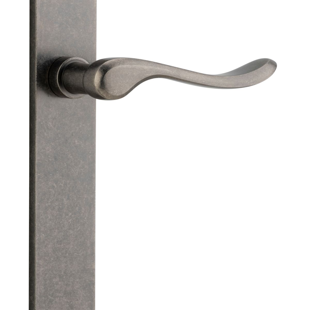 13920 - Stirling Lever - Rectangular Backplate - Distressed Nickel - Passage