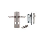 13700KENTR60KT - Sarlat Lever - Rectangular Backplate Entrance Kit with High Security Lock - Distressed Nickel - Entrance