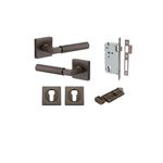 0411KENTR60KT - Berlin Lever - Square Rose Entrance Kit with High Security Lock - Signature Brass - Entrance