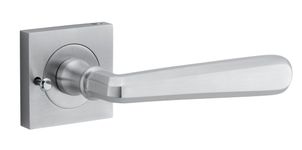 21195KIBPRIV60 - Copenhagen Lever - Square Rose (Inbuilt Privacy) - Brushed Chrome - Privacy