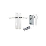 11724KENTR60KT - Sarlat Lever - Oval Backplate Entrance Kit with High Security Lock - Polished Chrome - Entrance