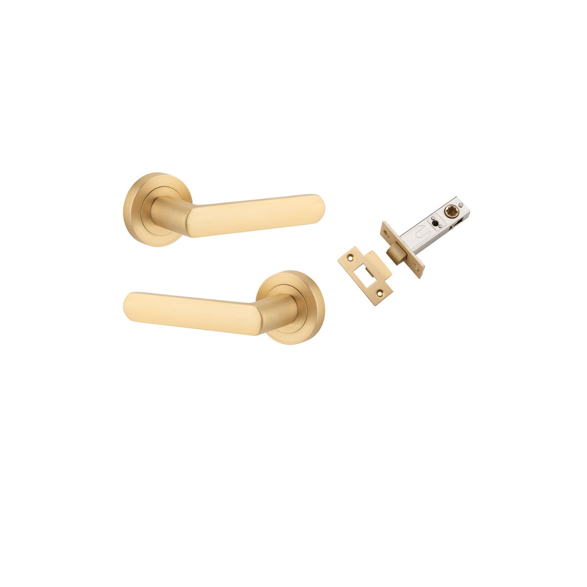 20776KPASS60 - Osaka Lever - Round Rose Passage Kit - Brushed Brass - Passage