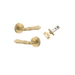 16260KPASS60 - Sarlat Lever - Round Rose Passage Kit - Brushed Gold PVD - Passage