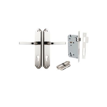 Annecy Lever - Shouldered Backplate Entrance Kit with High Security Lock