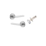 9215KIBPRIV60 - Baltimore Lever - Round Rose (Inbuilt Privacy) - Brushed Chrome - Privacy