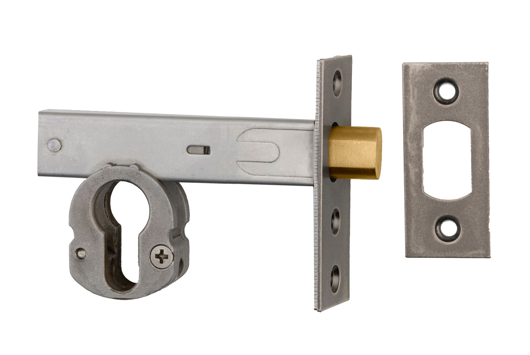 22559 - Euro Mortice Deadbolt - 70mm Backset - Distressed Nickel - Entrance