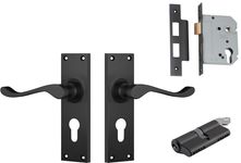 Victorian Lever - Long Backplate Entrance Set with High Security Lock