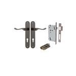 10924KENTR60KK - Stirling Lever - Oval Backplate Entrance Kit with High Security Lock - Signature Brass - Entrance