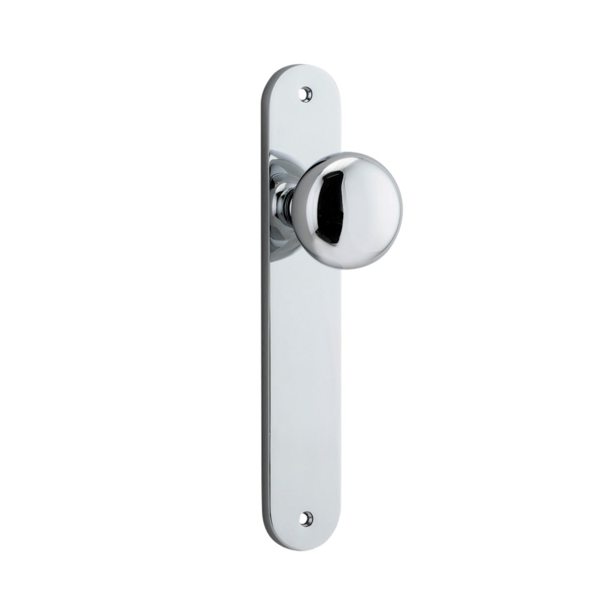 11834 - Cambridge Knob - Oval Backplate - Polished Chrome - Passage