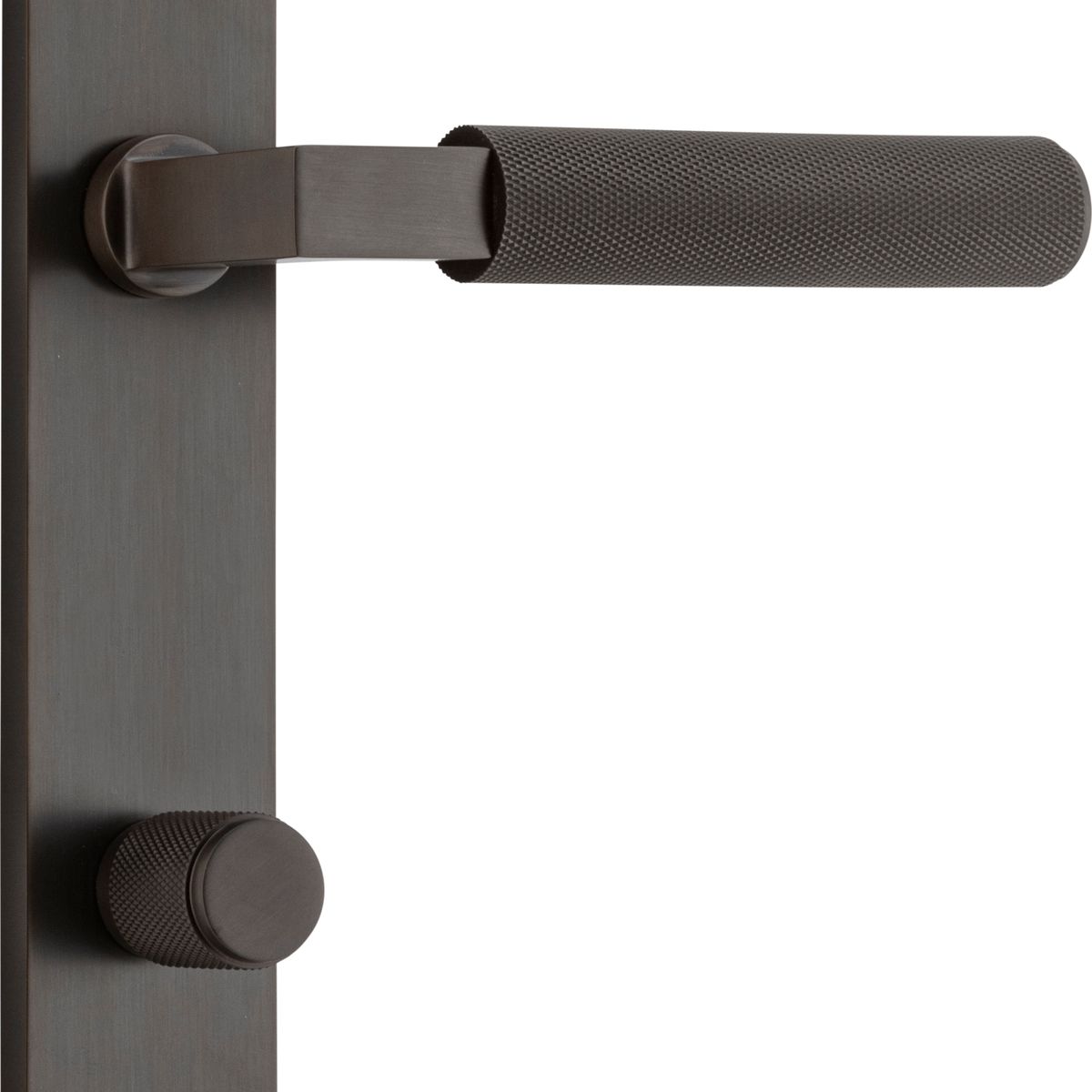 10752P85 - Brunswick Lever - Rectangular Backplate - Signature Brass - Privacy